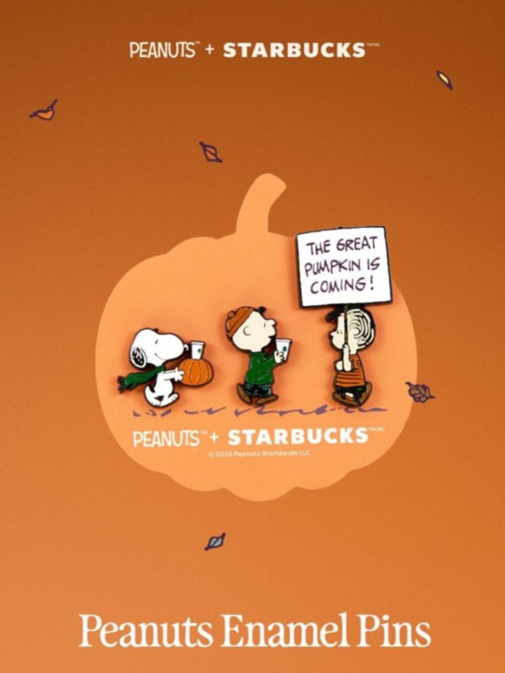 Starbucks x Peanuts Enamel Pin Set